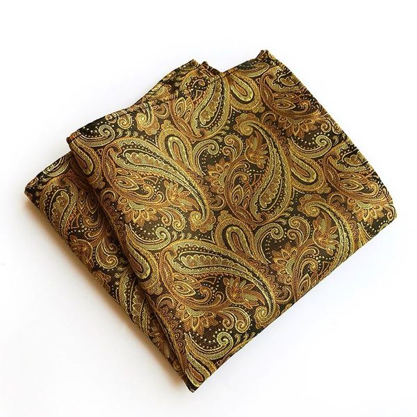 

classic 25*25cm men's business suits pocket square wedding fashion paisley handkerchief festival gift for man, Black;gray