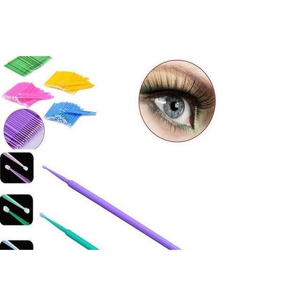 

200pcs make-up brushes synthetic durable micro disposable eyelash extension individual applicators mascara brush for 200pcs qylepj