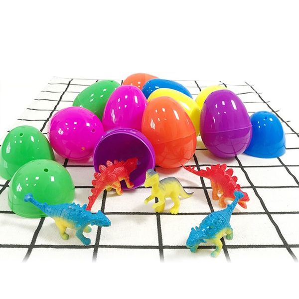 

12 pcs fillable easter egg party supply pack plastic eggs with assorted colors c0123