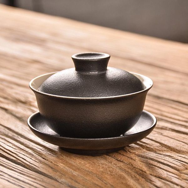 

tangpin черный японский керамический чайник gaiwan чашки чая керамические чайные сервизы kung fu tea set 100мл bbyndh lg2010