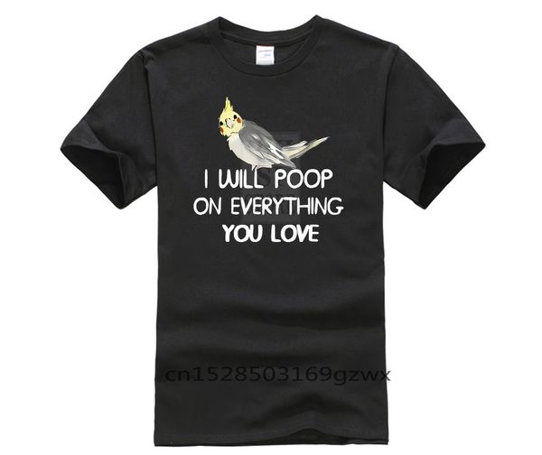 

new summer men's casual print cockatiel i will poop on your thing cockatiel amazing printing trend hoodie designers t shirts sweatshirt