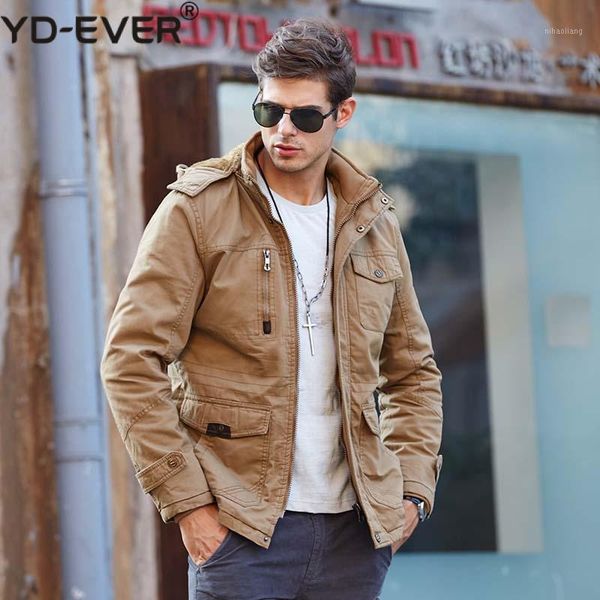 

men's jackets m-4xl 2021 winter jacket mens coats army style hooded thick wool liner cotton male tactical coat clothing1, Black;brown