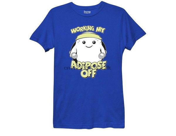 

doctor who working my adipose off juniors royal blue t-shirt sport hooded sweatshirt hoodie