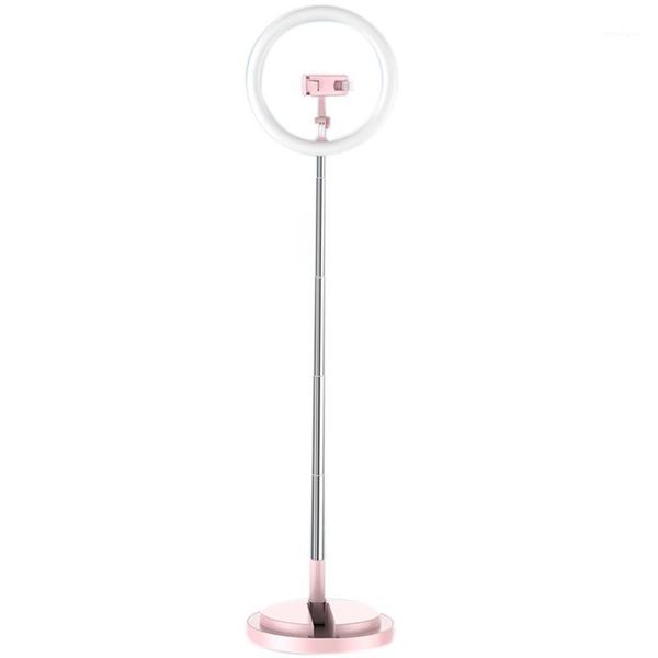 

flash heads 11.4inch foldable led fill light bracket selfie ring with phone clip up to 5.58ft for live streaming makeup youtube video1