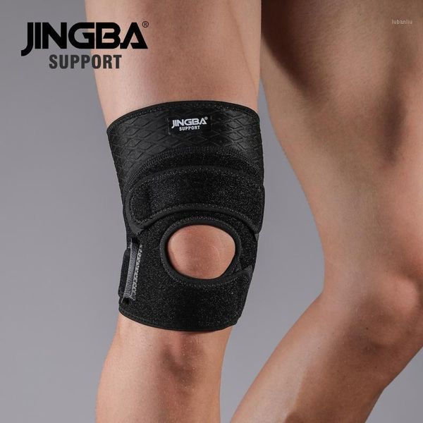 

elbow & knee pads jingba support adjustable fitness sports volleyball brace belt running protector basketball kneecap1, Black;gray