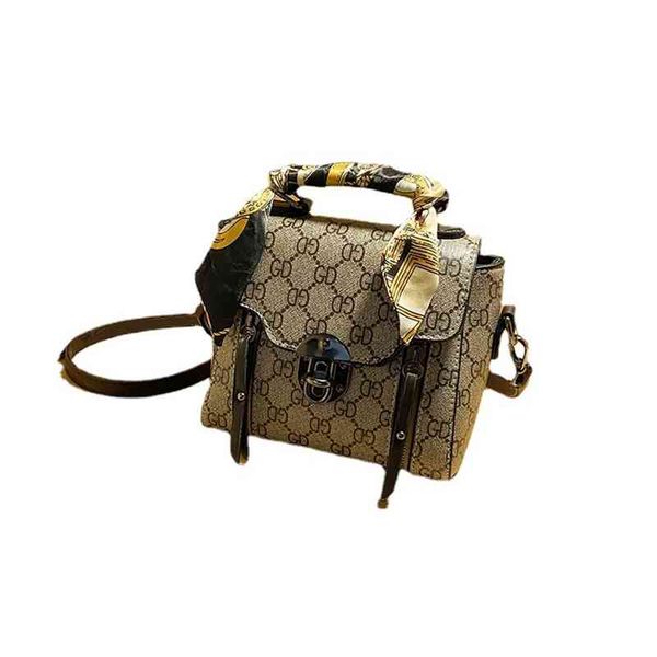 

small bag girl new one shoulder messenger bag lattice square