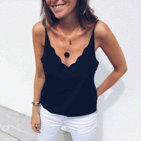 

cotton women thin wild solid camis vest women tank female summer strap basic chiffon sleeveless camisole, White