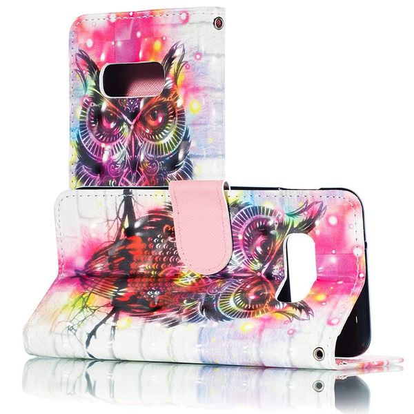 

3d owl pattern horizontal flip pu leather case for galaxy s10e with holder card slots wallet p frame