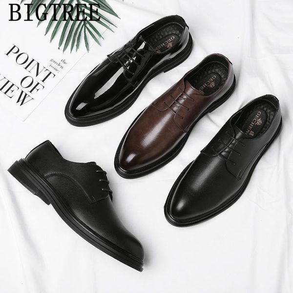 

dress shoes formal men classic brogue patent leather brown coiffeur wedding elegant evening dress1, Black