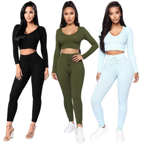 

women's tracksuits fnoce 2021 autumn sets nightclub fashion solid hooded long sleeve short tight trousers soprt 2-pc, Gray