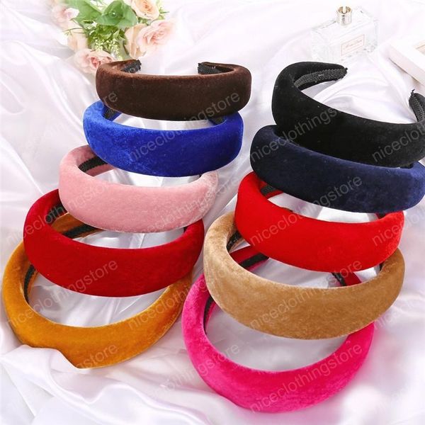 

velvet sponge hairband fashion wide headband hair bands for women new girl head band hair accessories, Silver