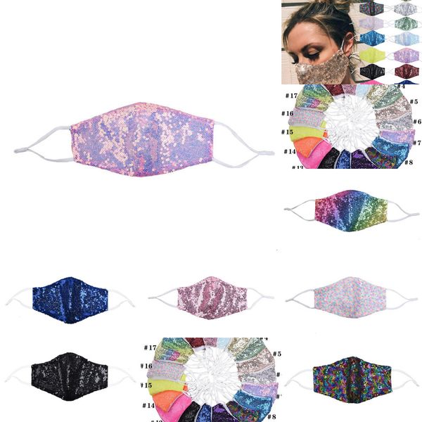 

factory bling sequins protective pm2.5 dustproof mouth cover washable face masks fashion bar dance earloop cotton cyclin px5dn