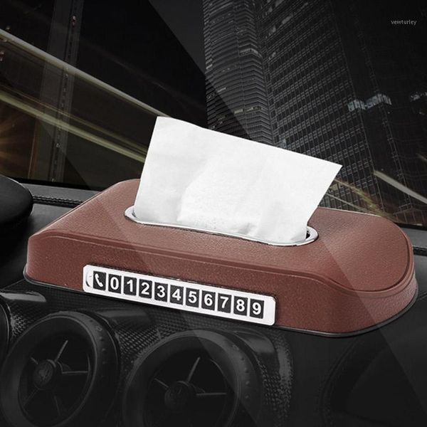 

tissue boxes & napkins luminous phone number car box anti-slip mat paper towel container holder1