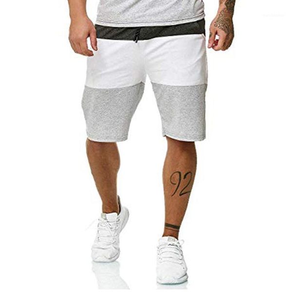 

man shorts summer 2020 casual shorts homens splicing new style cotton multi-pocket overalls masculino fashion kurze hosen1, White;black