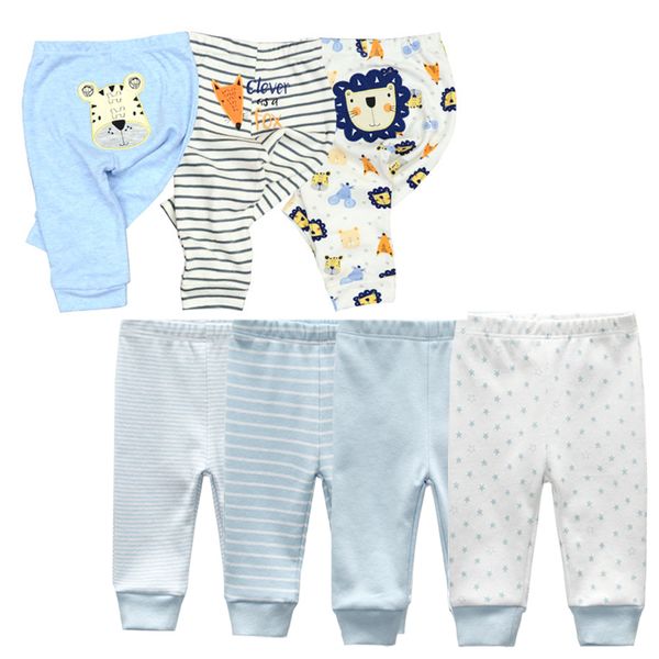 

fashion trousers casual mid leggings cotton girls pants baby boy clothes spodnie lj201012, Blue