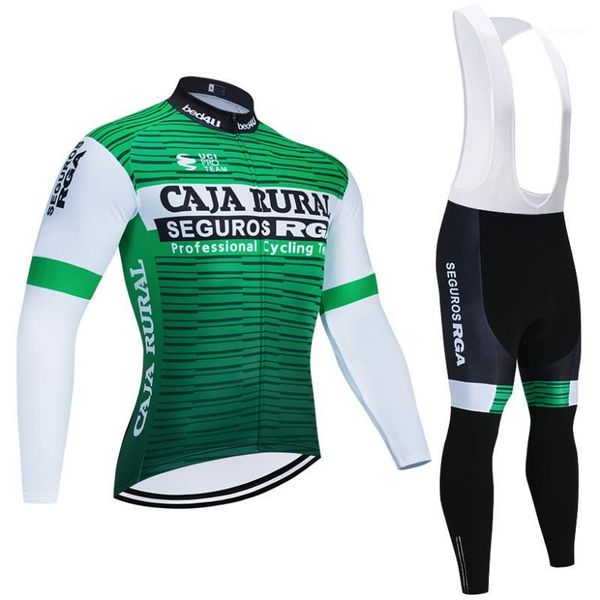 

winter caja rural cycling team jersey 20d bike pants set ropa ciclismo thick thermal fleece pro bicycling jacket maillot wear1, Black;blue