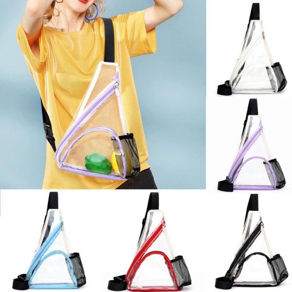 

прозрачный мешок плеча повелительниц способа мешок pvc кошелек сплошной цвет диагональные спорта грудь dropship y618