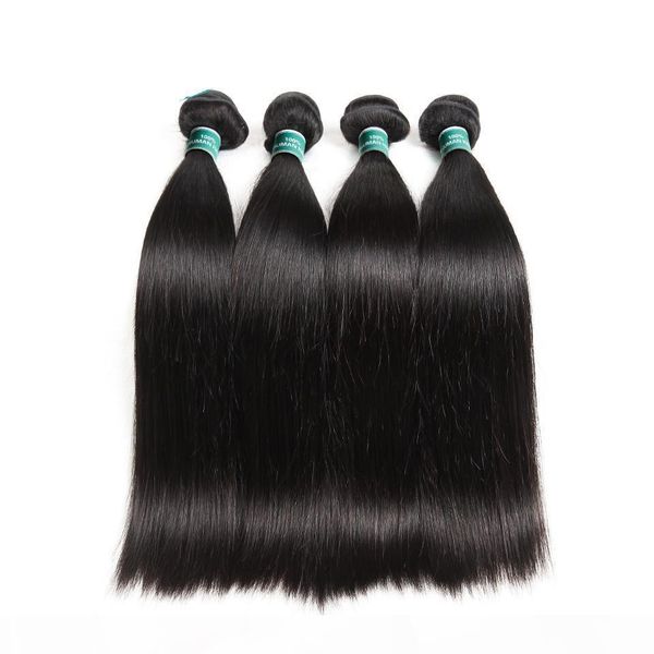 

human hair bundles brazilian straight 1 piece hair weave bundles 10-28inch natural color remy hair, Black