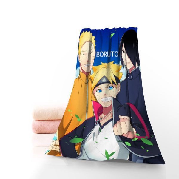 

anime boruto naruto towels microfiber fabric bath towels travelbeachfacetowel custom creative towel size 35x75cm and 70x140cm
