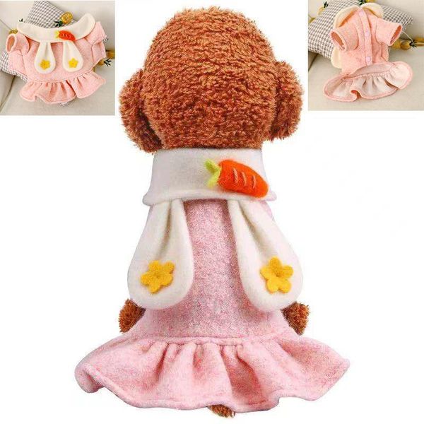 

dog apparel pet clothes teddy pomeranian puppy clothing cute autumn and winter thick warm clothing1
