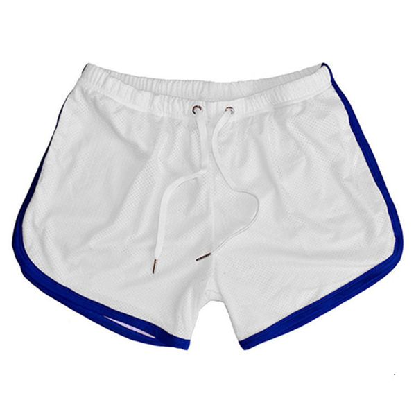 

2020 summer new pure color sports exercise mesh quick dry running gyms short joggers shorts men sweat, White;black