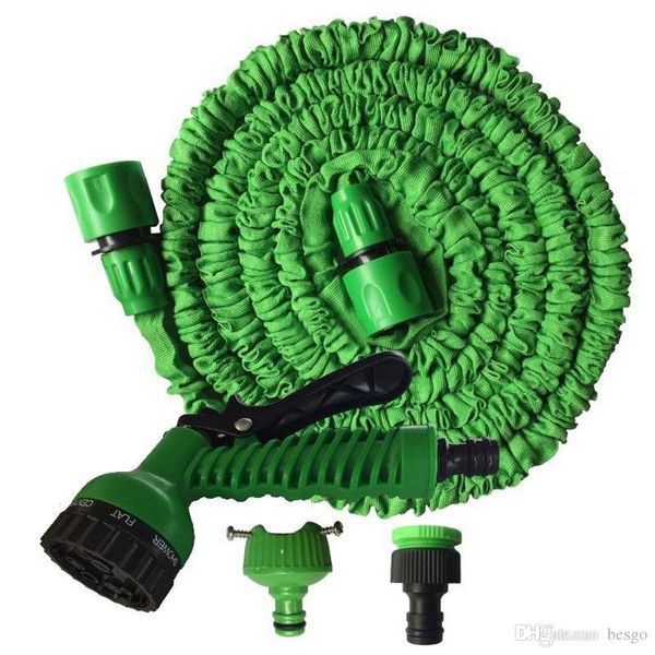 

retractable 50ft water hose set with multi-function water gun easy use house garden washing expandable hose set dh0755-1 t03