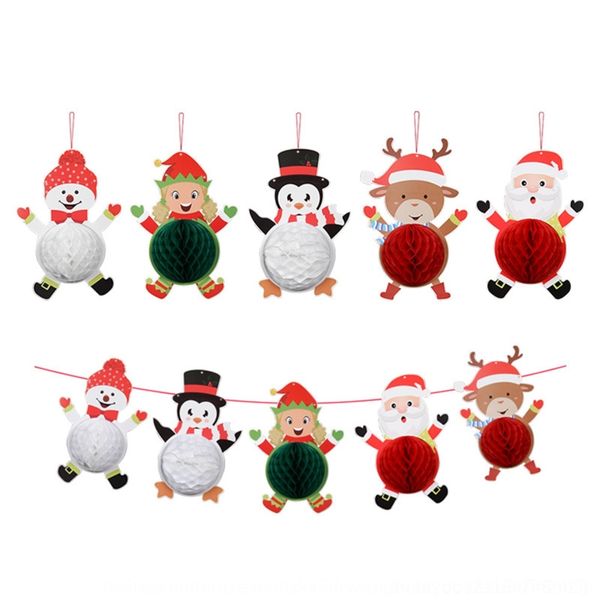 

nqjrh 2020 parachute decoration santa new christmas elk parachute ball pendant christmas snowman beehive ball pendant fljli