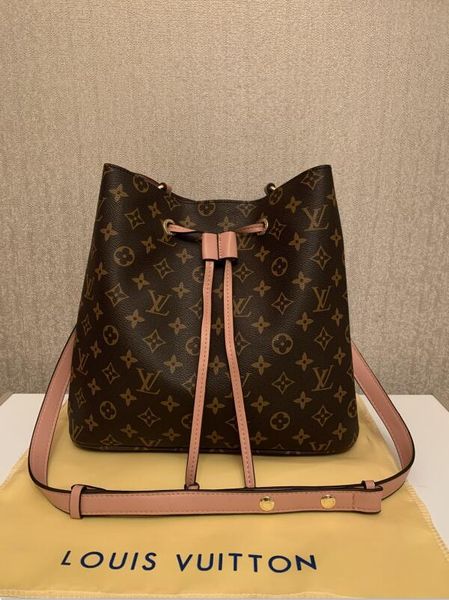 

2019 designer famous handbags neonoe shoulder bags noÃ© leather bucket bag women flower printing crossbody bag purse twist