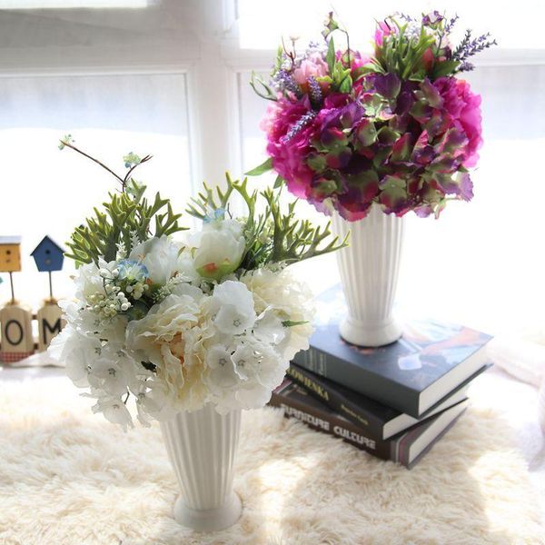 

decorative flowers & wreaths 13 inch peony hydrangea silk flower bouquet wedding simulation home furnishing decorations