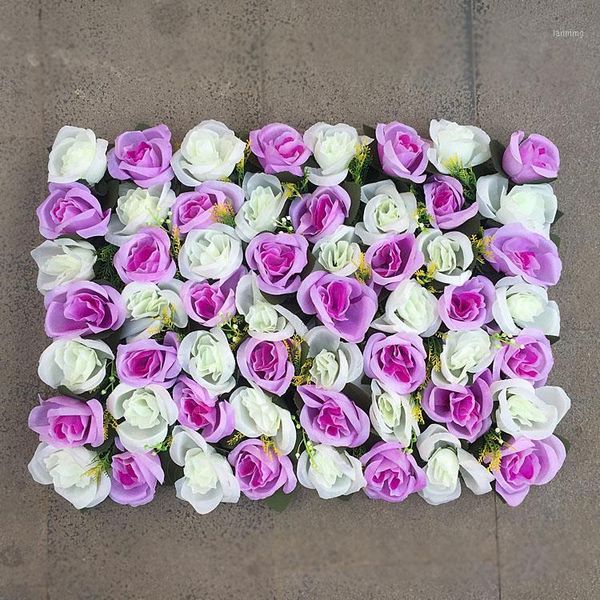 

artificial flower rose solid color flower wall background wall artificial plant decoration home wedding interior fake flowers1