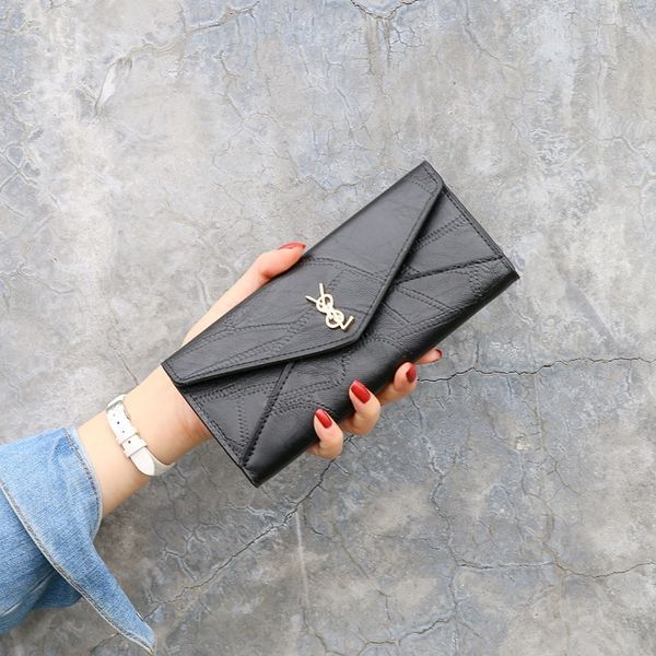 

women wallet pu leather purse female lowallet handbag for women purse multi-function buckle multi-card position clutch wallet c0125, Red;black