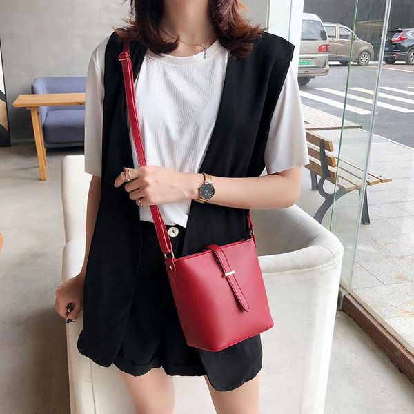 

shoulder bags simple bucket bag