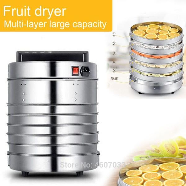 

dehydrators 5 trays stainless steel dehydrator pet snacks dehydration dryer fruit vegetable meat drying machine 220v eu 110v us1