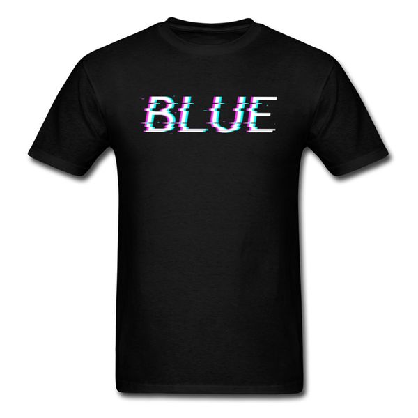 

glitch blue slim fit funky men personalized printed 100% cotton father day clothes hoodie designers t shirts sweatshirt