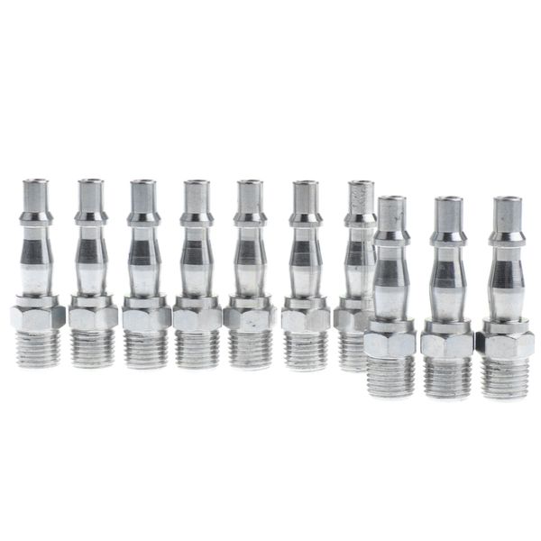 

10 pieces pneumatic air quick connectors coupling adapter threaded couplers