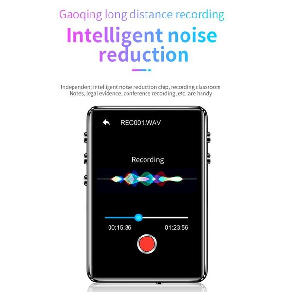 

new 16gb mp3 player hifi music player ape flac wav 2.4 inch screen audio bt 4.1full touch screen supports tf card