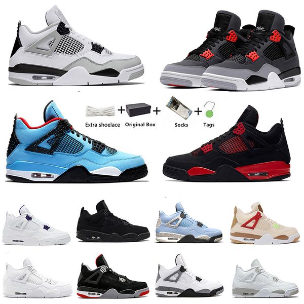 

2022 new 4s basketball shoes wild things white oreo veterans university blue toro bravo thunder taupe haze tattoo men women trainers sports