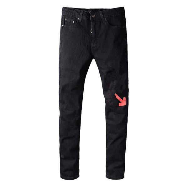 

luxury fashion mens designer jeans slim-leg jeans classic ripped trousers cowboy famous brand zipper designer hip hop denim 28-40, Blue