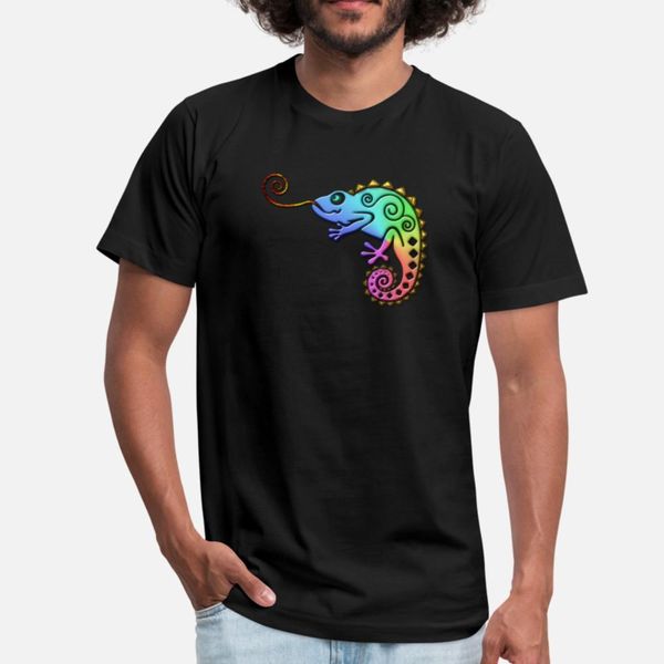 

rainbow chameleon with gold tongue designers graphic t shirt diy black sportswear tracksuit hoodie sweatshirt
