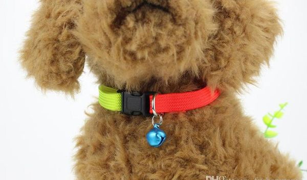 

rainbow dog cat bell collar adjustable outdoor comfortable nylon pet collars for small dogs puppi jllzmc eatout