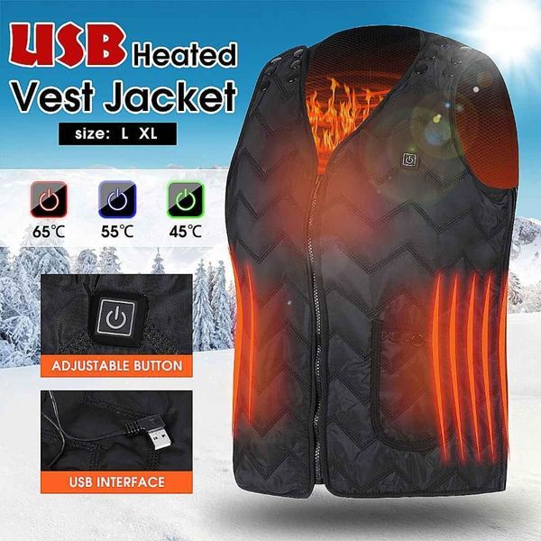 

outdoor t-shirts 3 level usb heating vest electric thermal clothing waistcoat washable heater jacket for women men camping cycling hiking1, Gray;blue