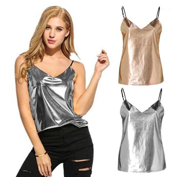 

women summer new sequins tank deep v-neck gold sleeveless femme slim fitness gothic camis women clothing1, White