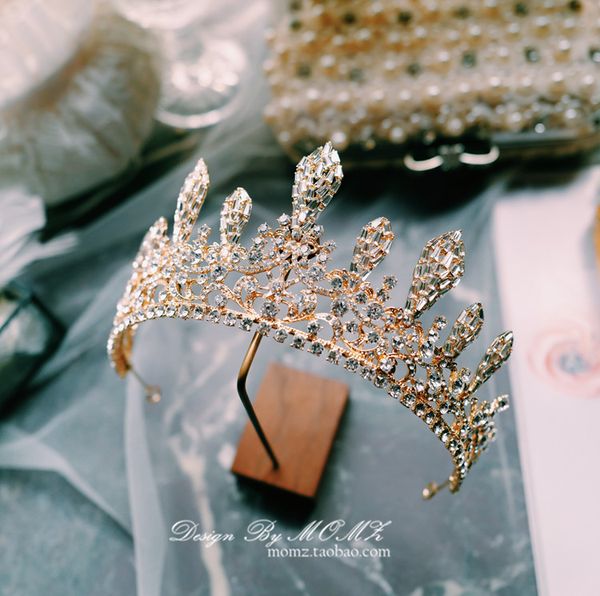 

волшебный кот zhaozhao европейского xianmei свадебного платья головного убор супер фея невеста корона корейской гранд роскошь барокко золото, Silver