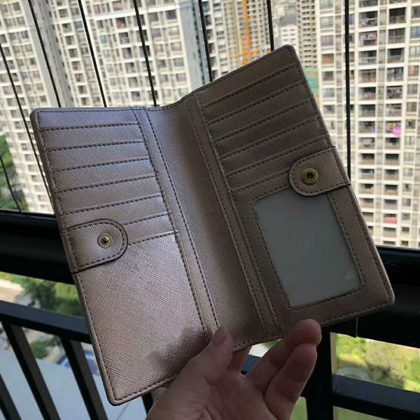 

retro long wallet cards holders key and coins famous hasp wallets pu leather purse coin purses designer bags women wallet wristlets, Brown;gray