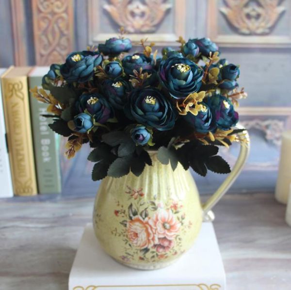 

vintage artificial rose bouquet fake flowers home wedding decoration flower