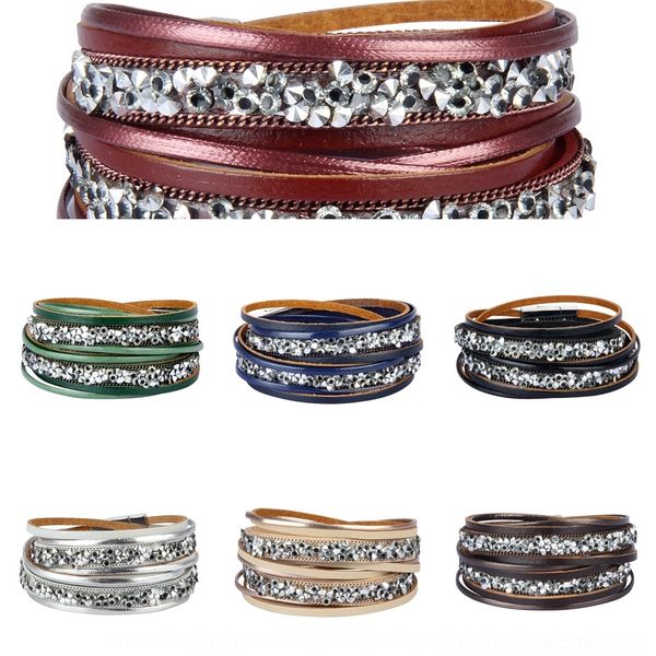 

iuz9z creative diy handmade bracelet multi layer diy silver gray lady jewelry personalized leather bracelet mjnli, Golden;silver