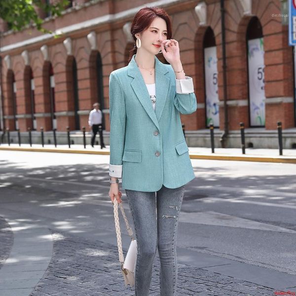 

new autumn winter formal elegant green 's blazers suit jacket office ladies work wear blouses and outfits coat1, White;black