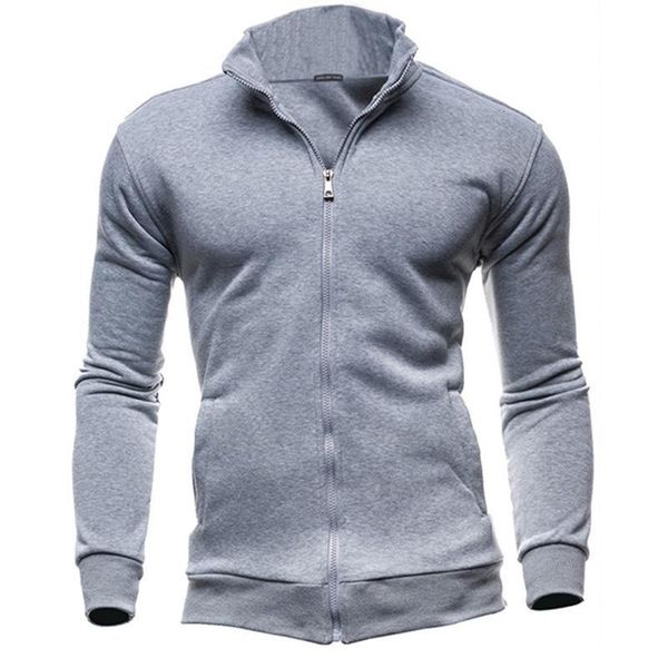 

sport running skateboarding hoodies sweatshirts stand collar zipper hoodies men casual coat male tracksuit plus size, White;black