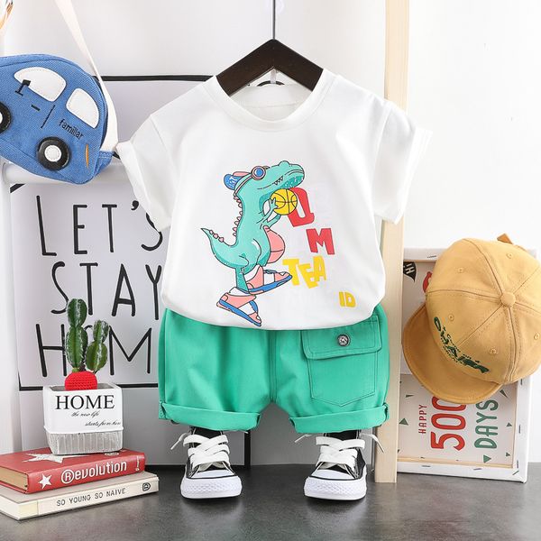 Kleinkind -Babykinder Kleidung Mädchen Sets Mode Dinosaurier Tops+kurze Hosen Sommer -Outfits Set Kleidung