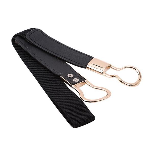 

2 цвета женщины пряжка пояса шириной упругие stretch пояс для платья женщин способа натяжные ремни, Black;brown